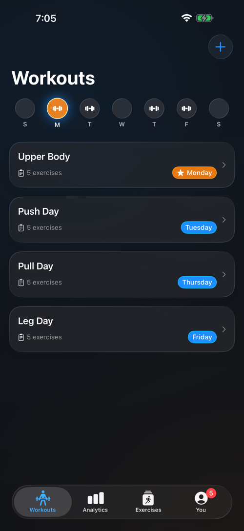 RepXP App - Workout routines and scheduling