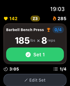 RepXP Apple Watch - Active workout tracking